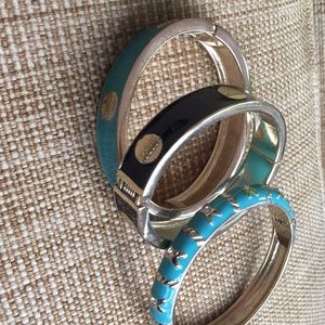 Set of 3 gold plated/enamel Bangles